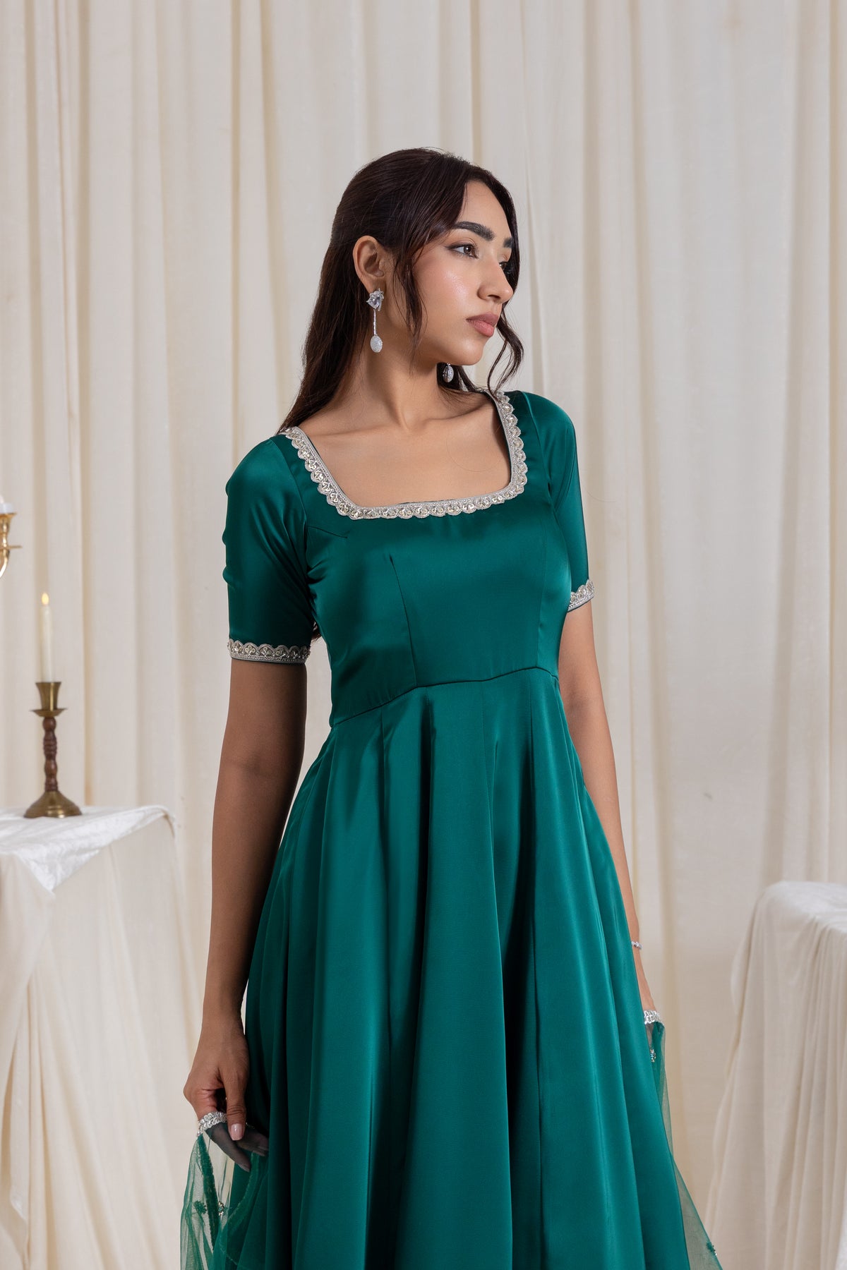 Sehar Anarkali Suit Set - Green