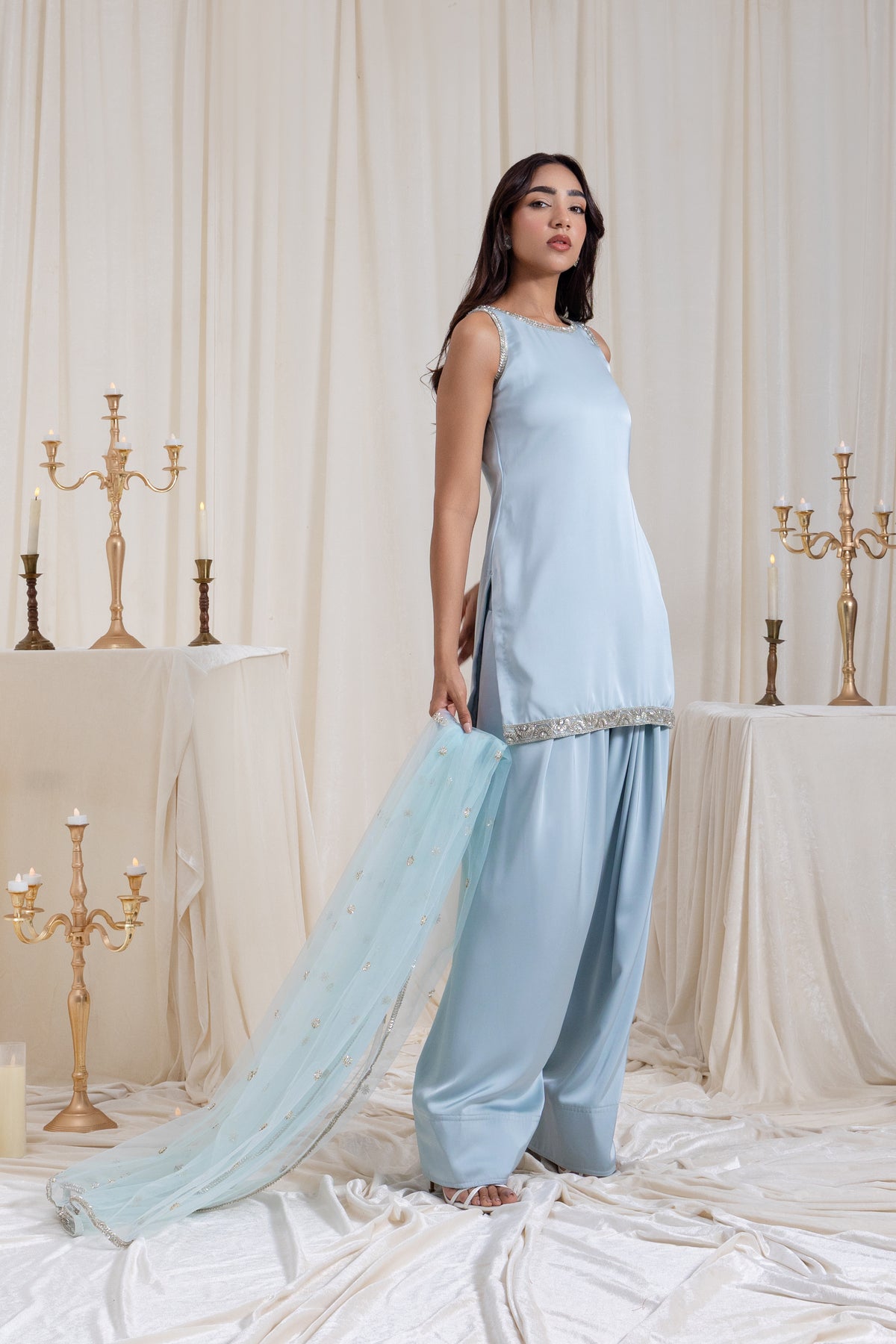 Naaz Farshi Salwar Set - Blue