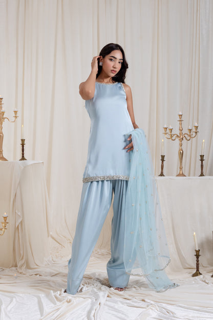 Naaz Farshi Salwar Set - Blue