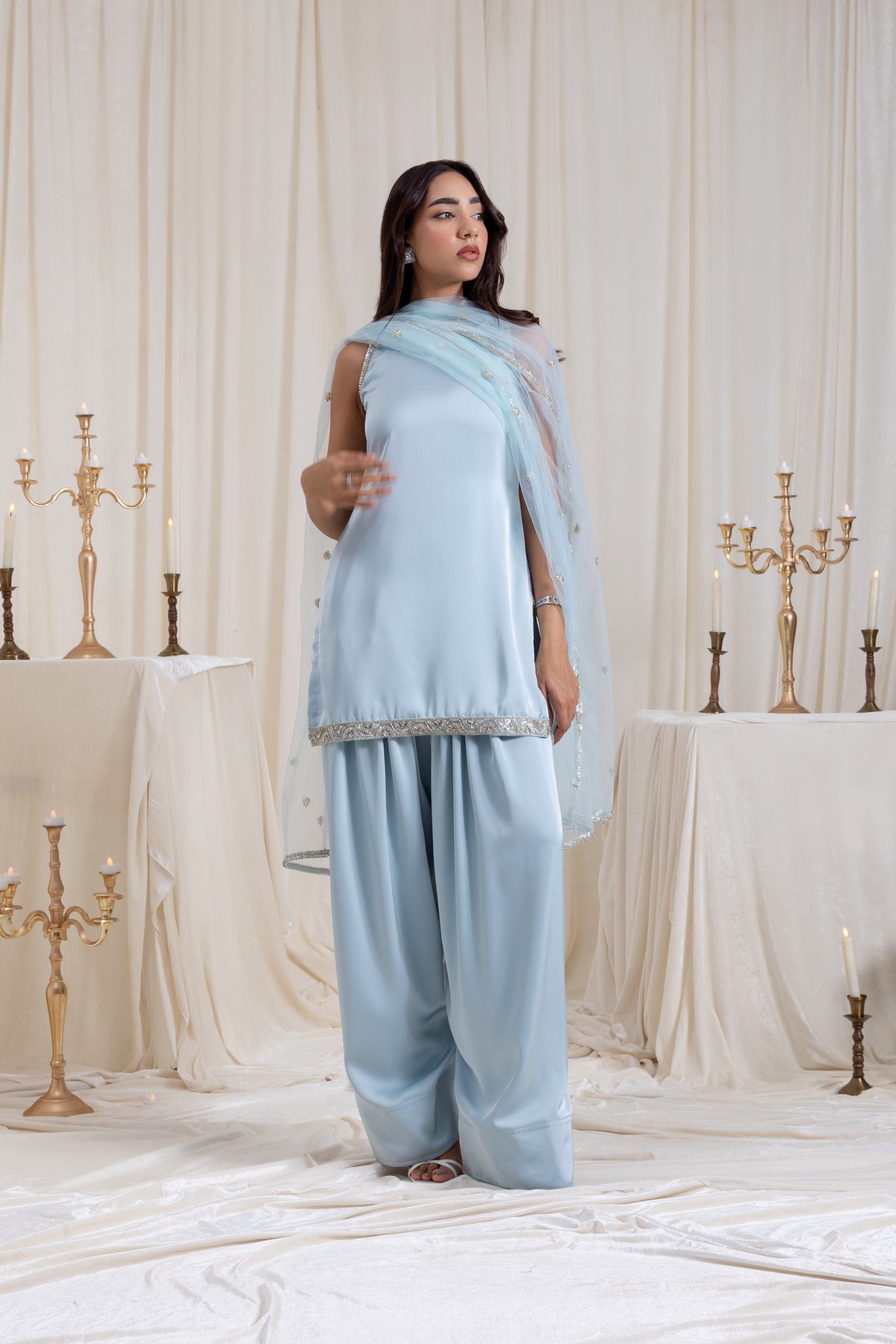 Naaz Farshi Salwar Set - Blue
