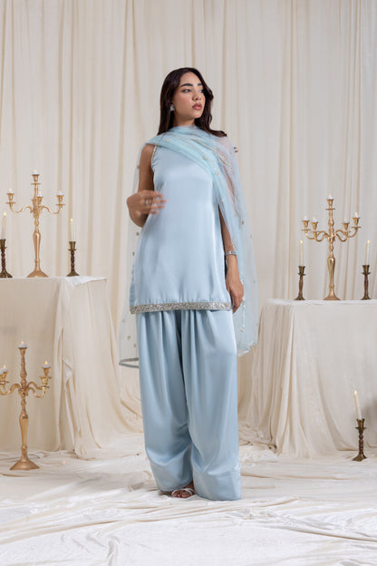 Naaz Farshi Salwar Set - Blue