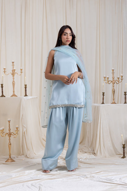 Naaz Farshi Salwar Set - Blue