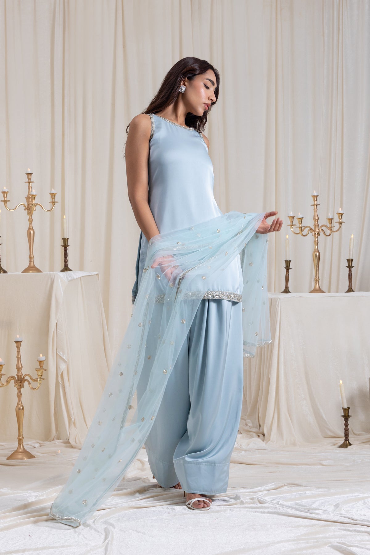 Naaz Farshi Salwar Set - Blue