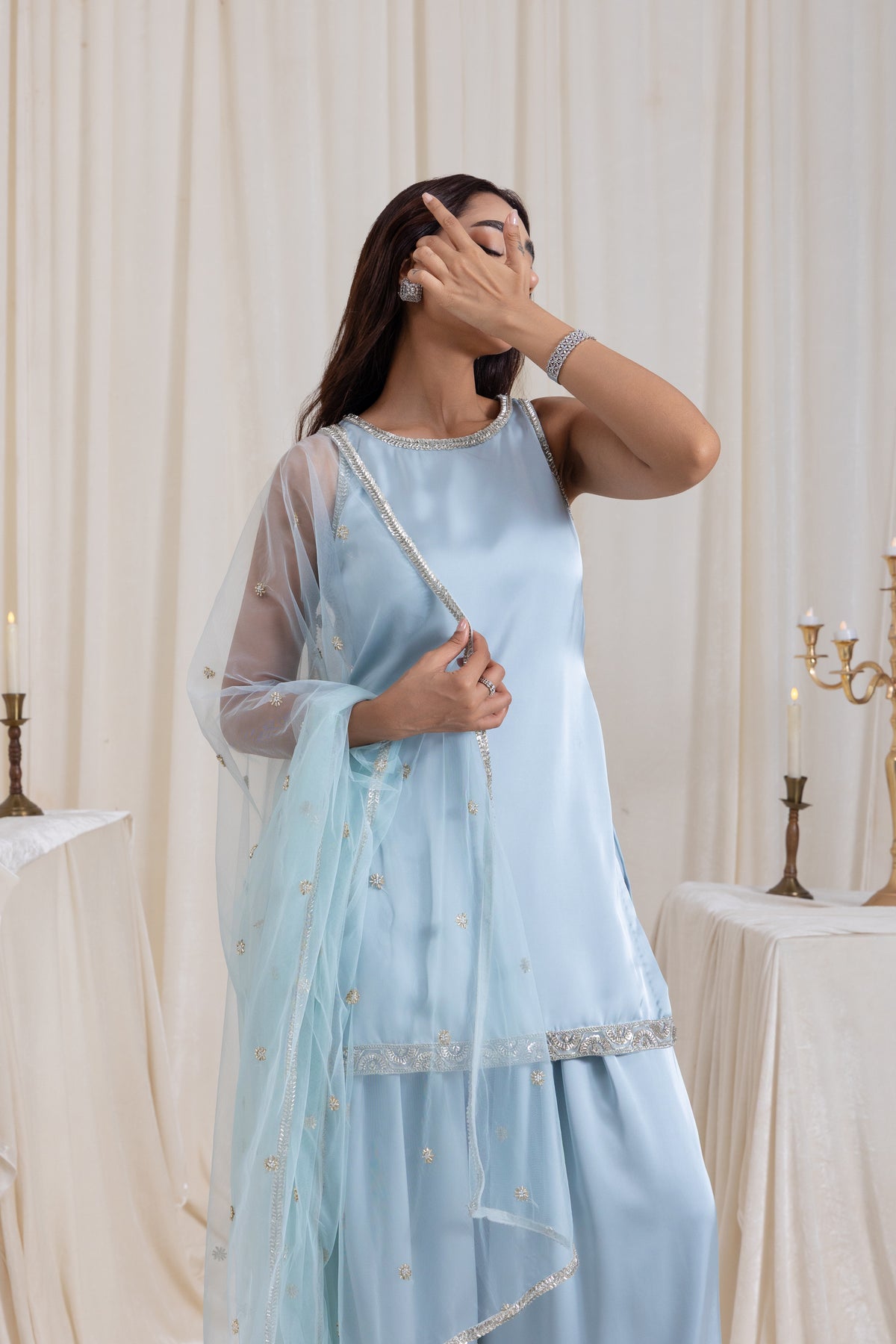 Naaz Farshi Salwar Set - Blue