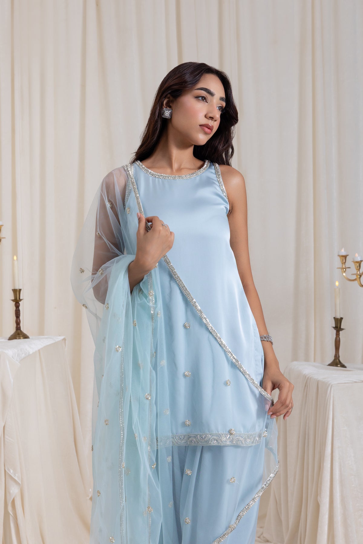 Naaz Farshi Salwar Set - Blue