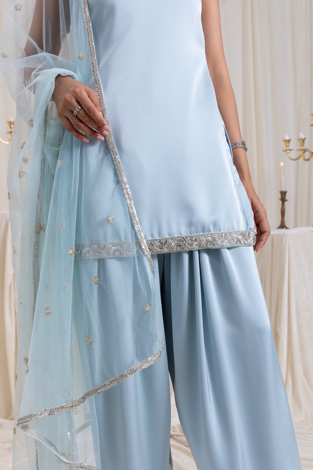 Naaz Farshi Salwar Set - Blue