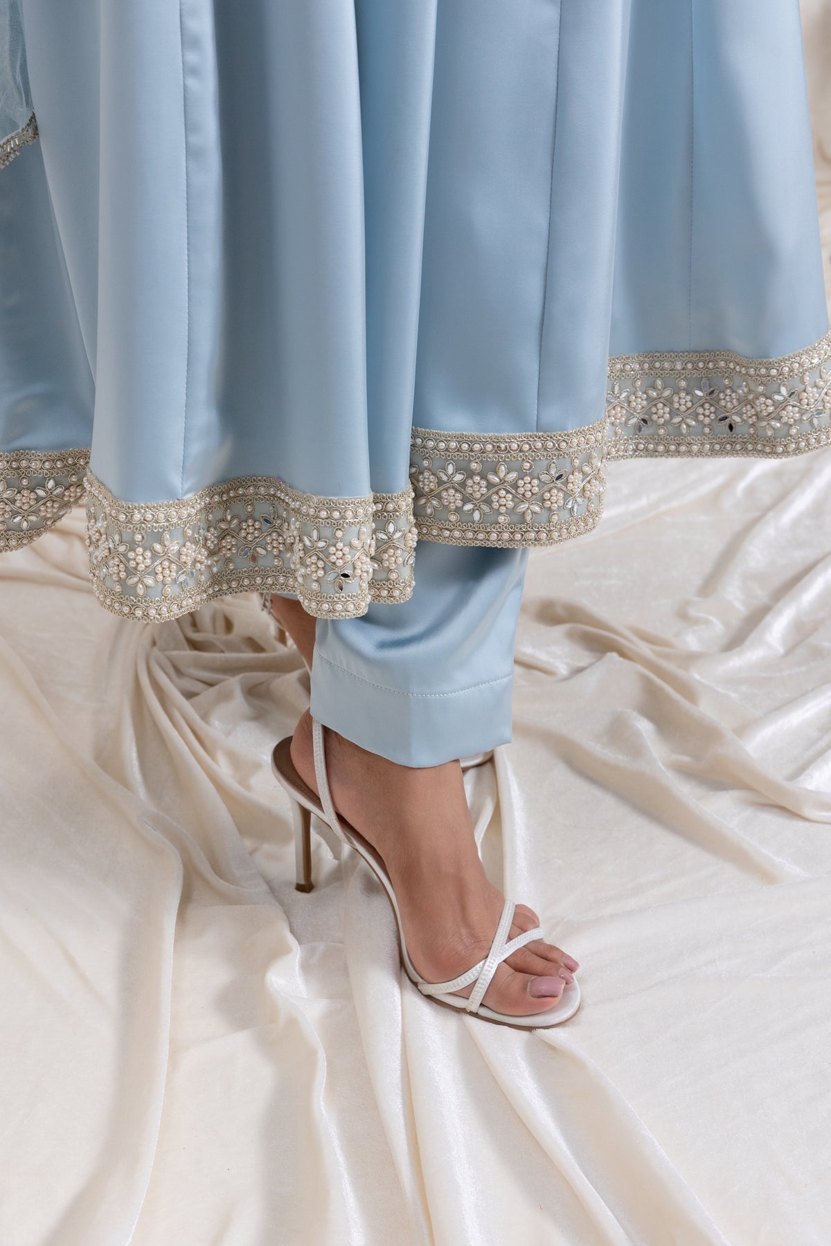 Sehar Anarkali Suit Set - Blue