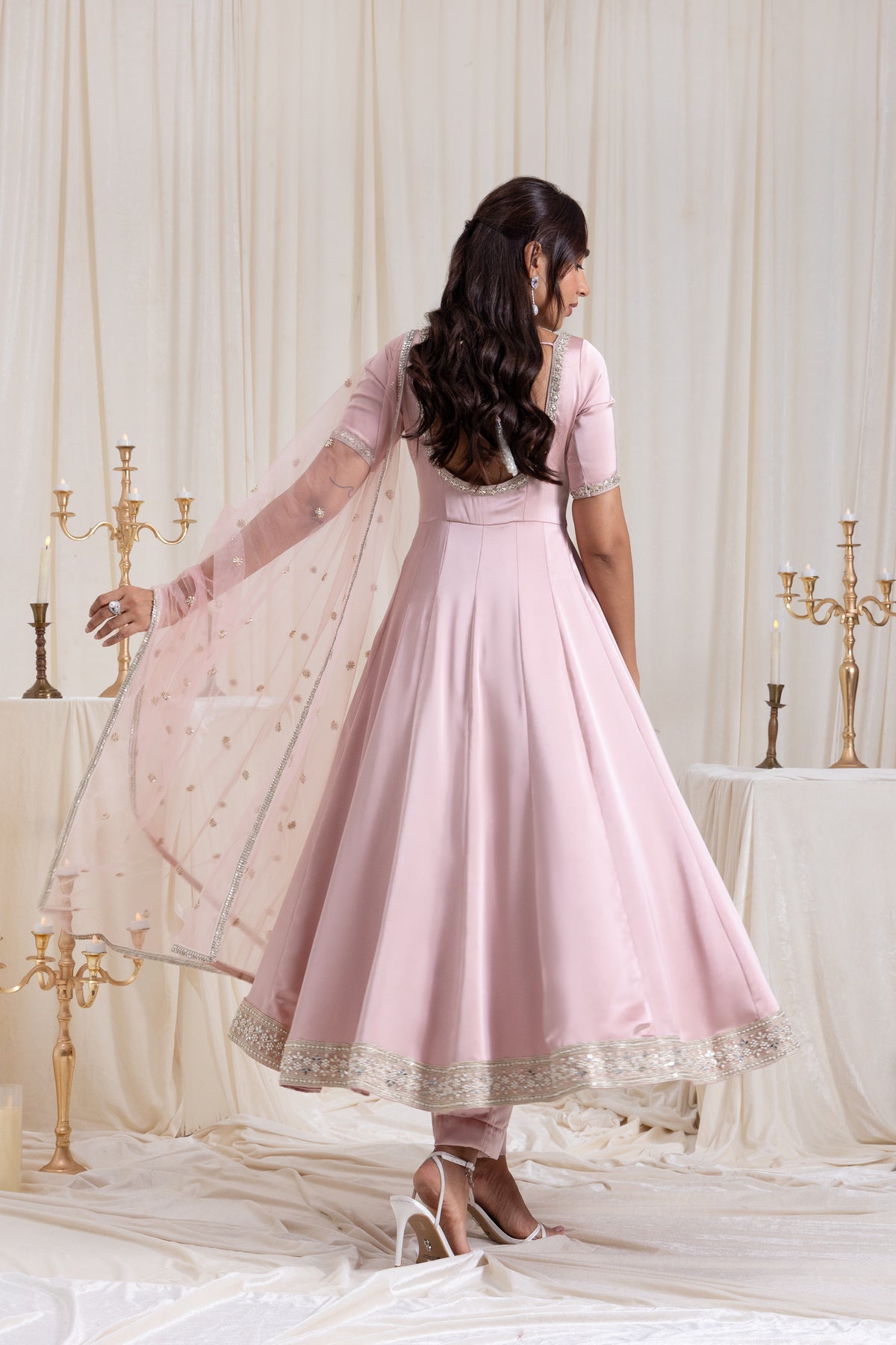 Sehar Anarkali Suit Set - Pink
