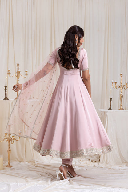 Sehar Anarkali Suit Set - Pink