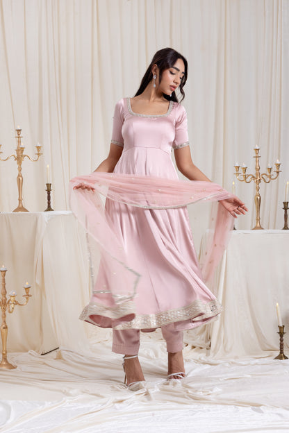 Sehar Anarkali Suit Set - Pink
