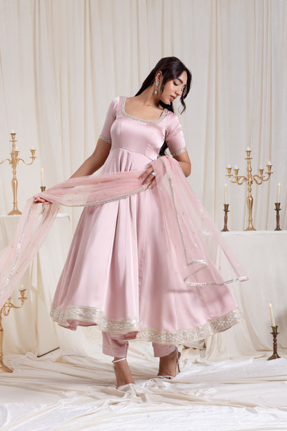 Sehar Anarkali Suit Set - Pink