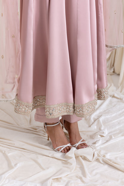 Sehar Anarkali Suit Set - Pink