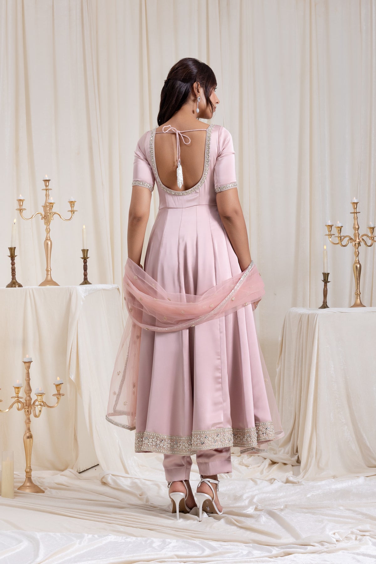 Sehar Anarkali Suit Set - Pink