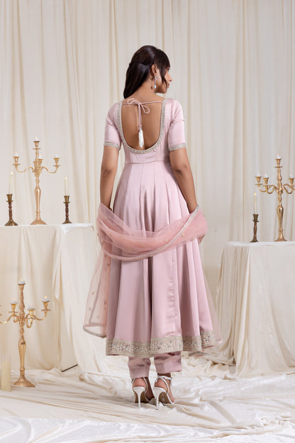Sehar Anarkali Suit Set - Pink