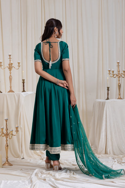 Sehar Anarkali Suit Set - Green