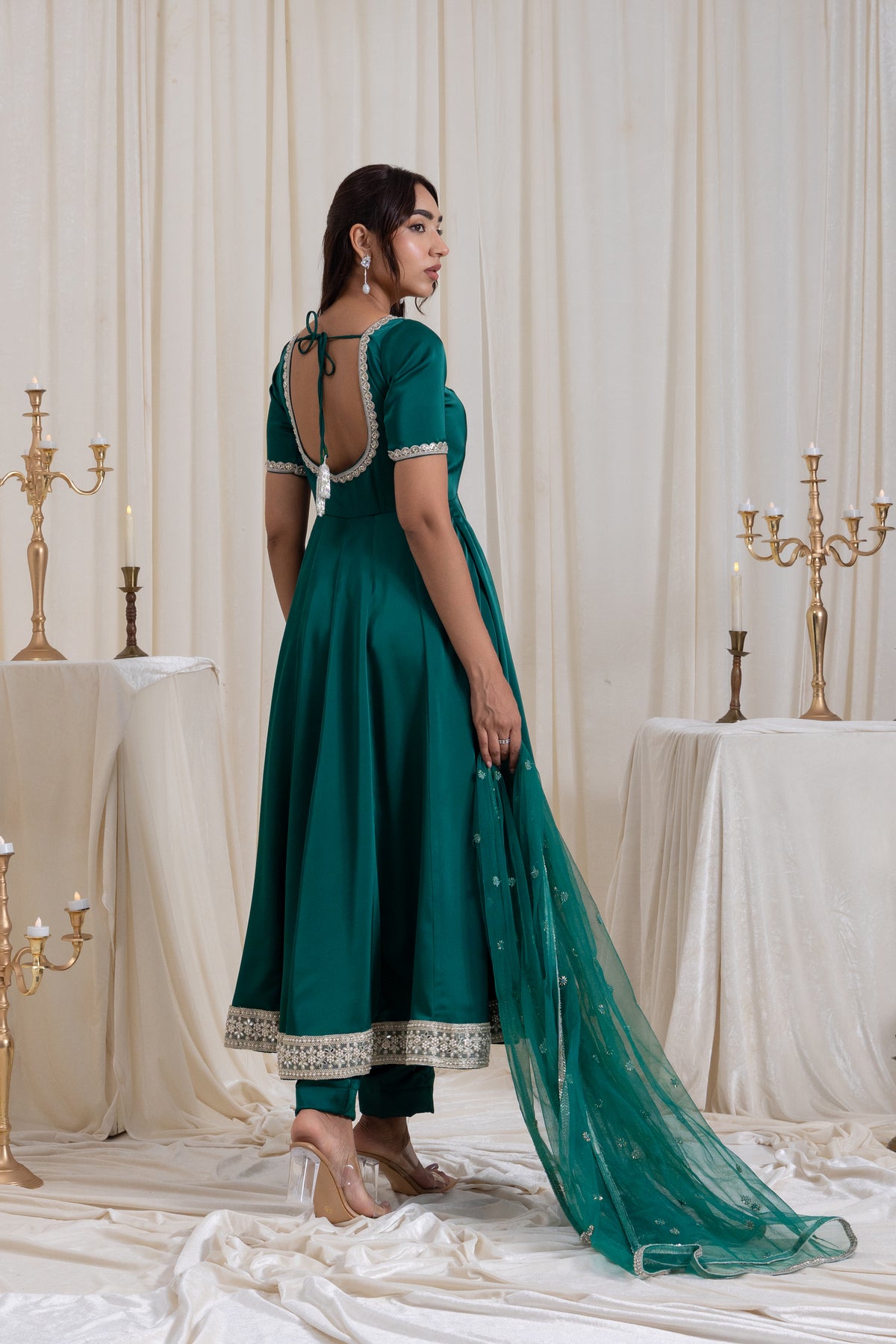 Sehar Anarkali Suit Set - Green