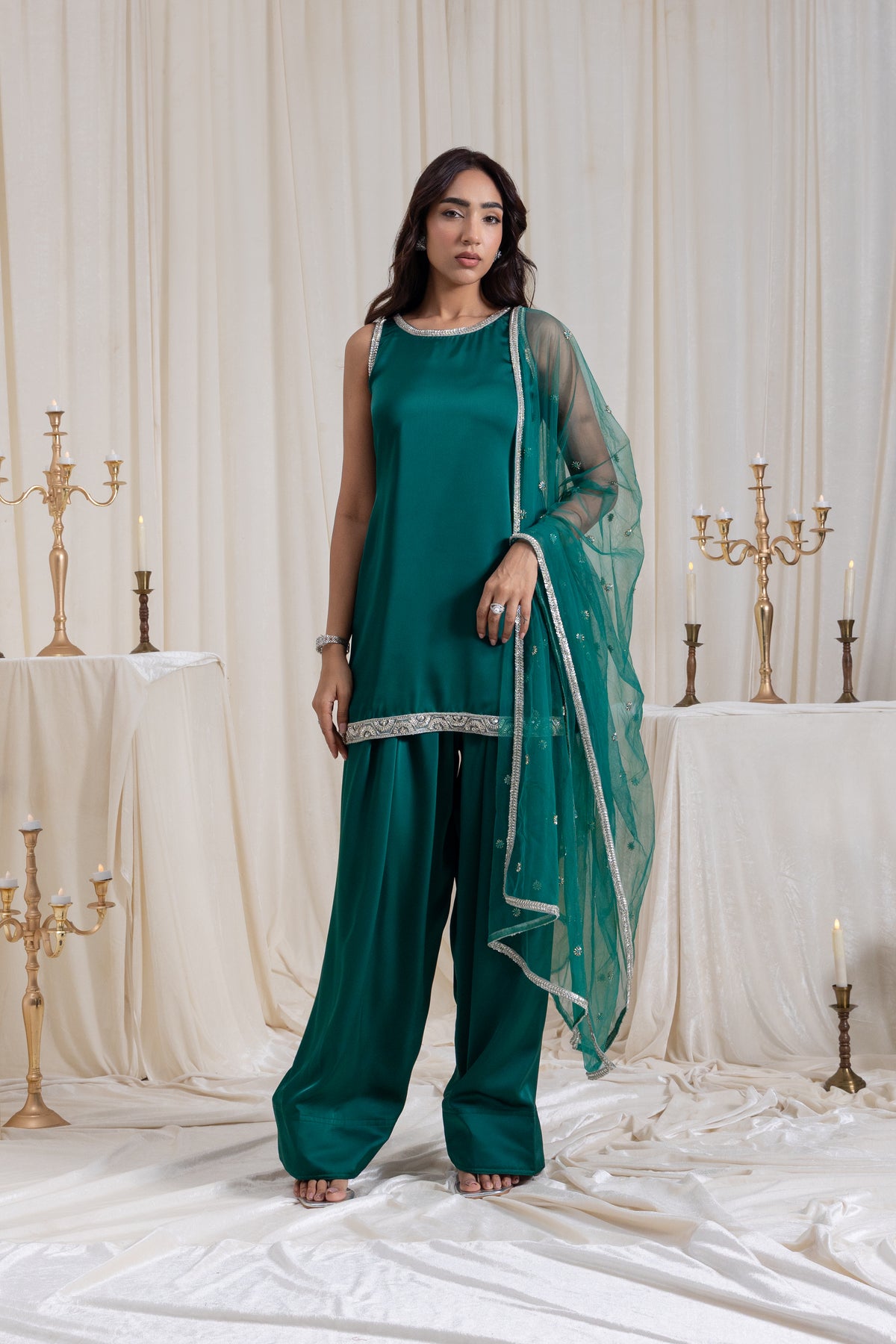 Naaz Farshi Salwar Set - Green