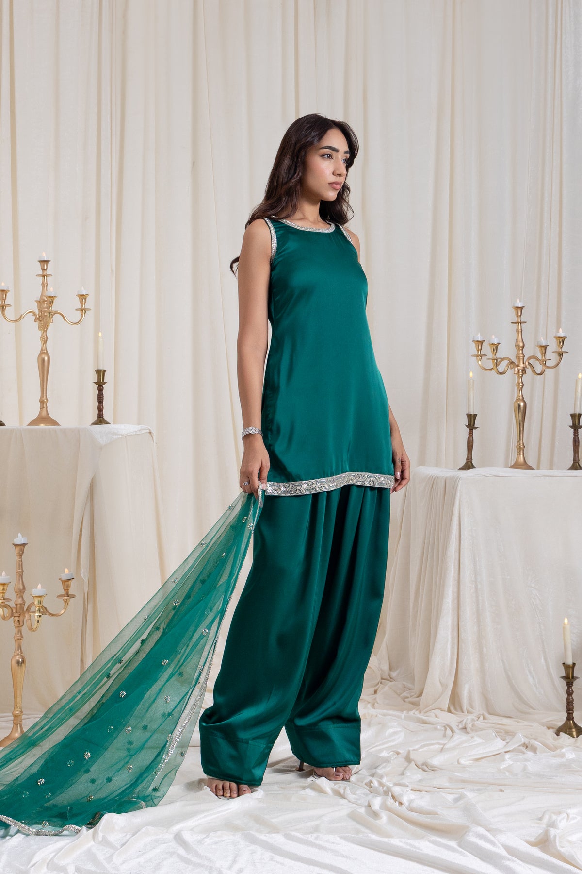 Naaz Farshi Salwar Set - Green