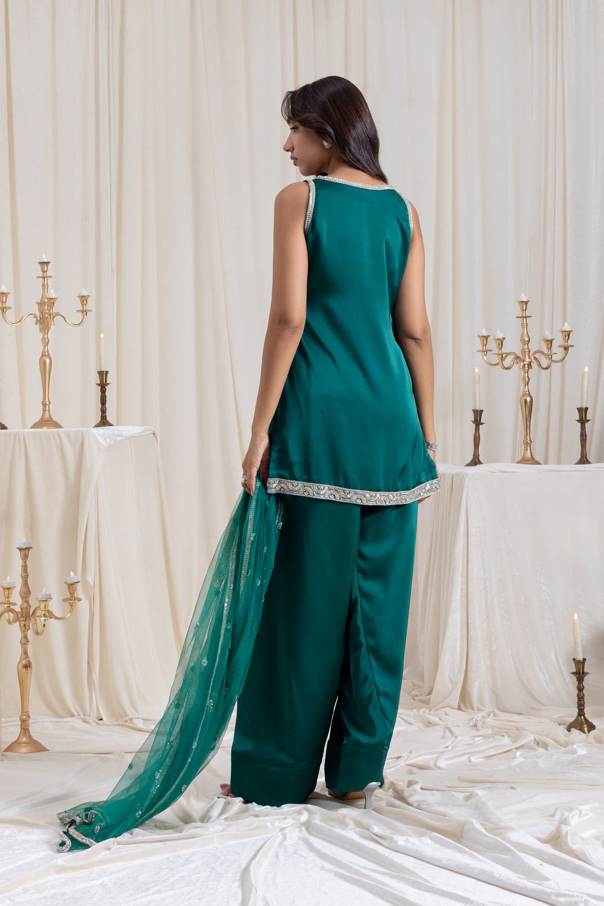 Naaz Farshi Salwar Set - Green