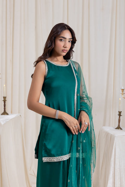 Naaz Farshi Salwar Set - Green