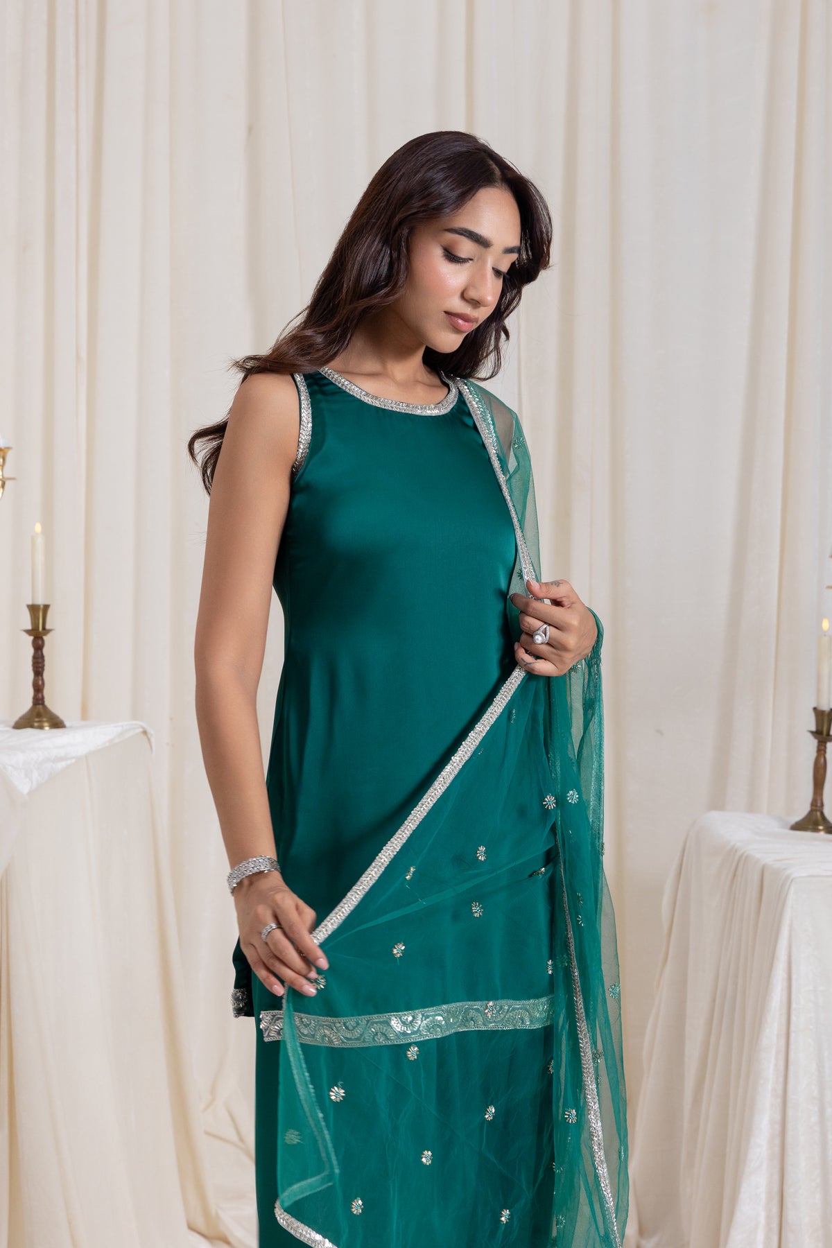 Naaz Farshi Salwar Set - Green