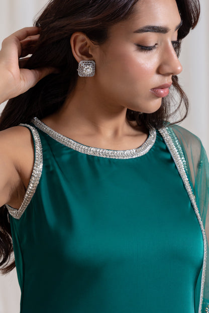 Naaz Farshi Salwar Set - Green