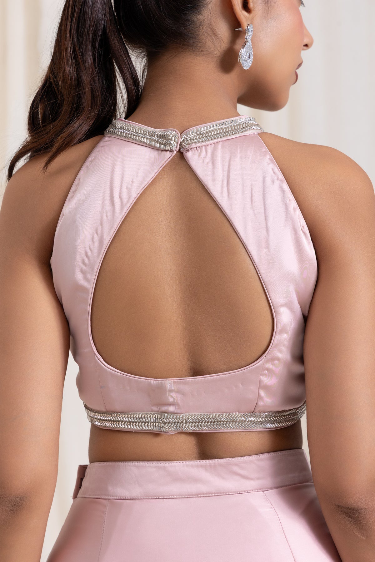 Noor Drape SkirtSet - Pink