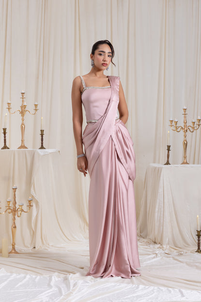 Mehr Corset SareeSet - Pink