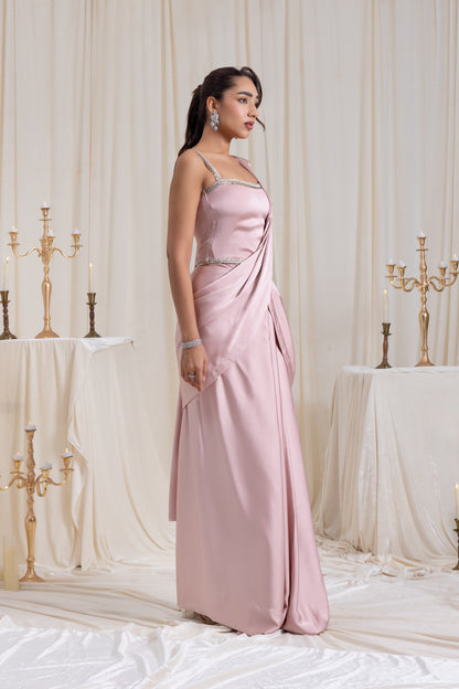 Mehr Corset SareeSet - Pink