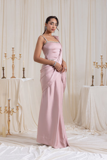 Mehr Corset SareeSet - Pink