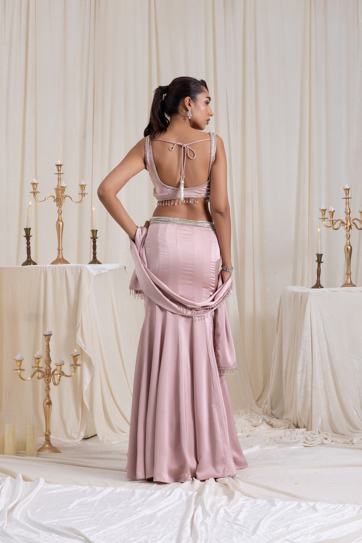 Rani Mermaid Skirt Set - Pink